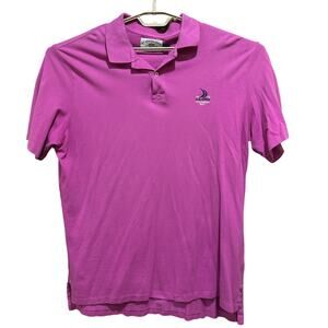 US Open Golf Polo Shirt Mens XL Pink 100% Cotton Short Sleeve FADED COLLAR